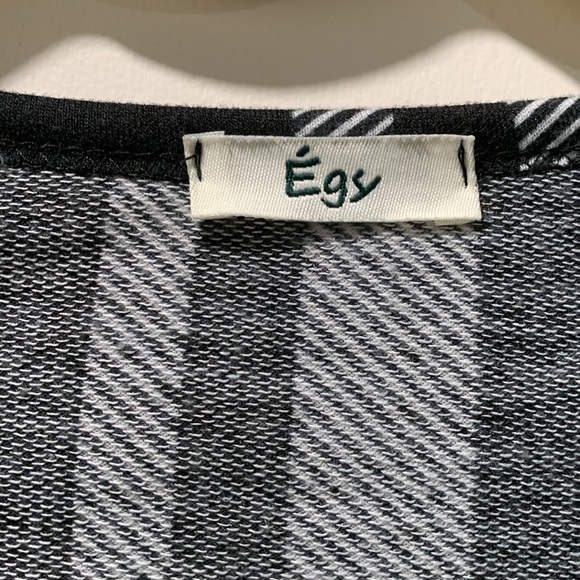 A-Line swing top S black plaid - Picture 2 of 5